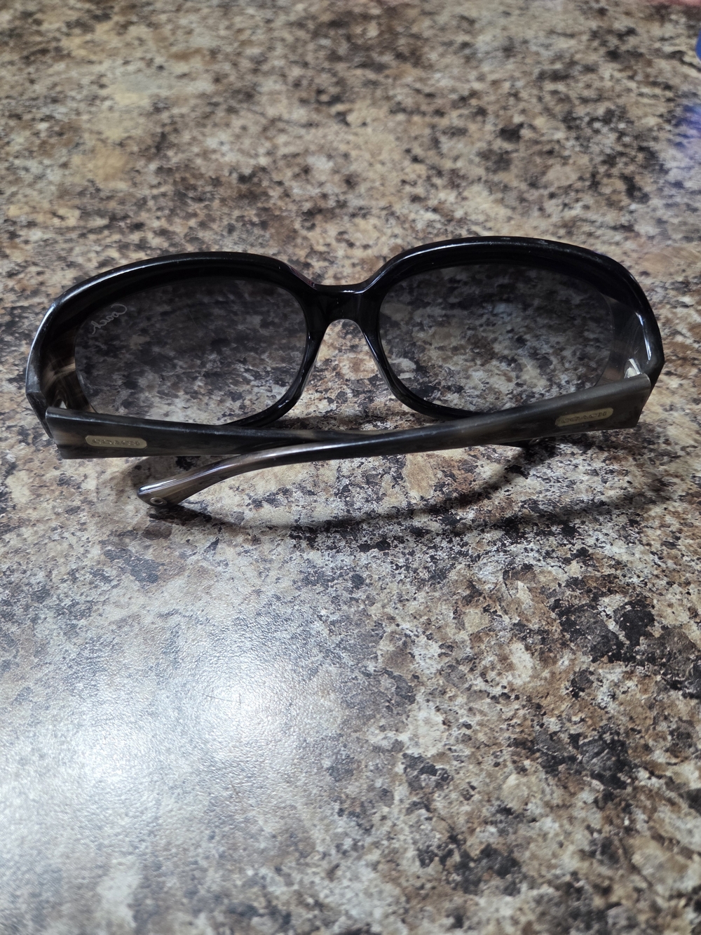 Coach Flora S8007 Black & Brown Tortoise Oversized Sunglasses - Picture 7 of 11